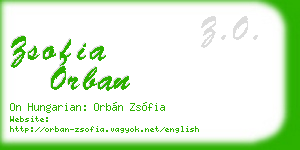 zsofia orban business card