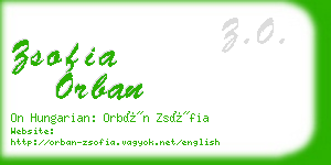 zsofia orban business card